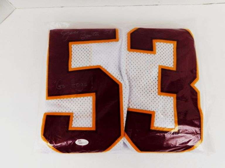 Jeff Bostic Autographed "Go Hogs" Football Jersey w/Cert