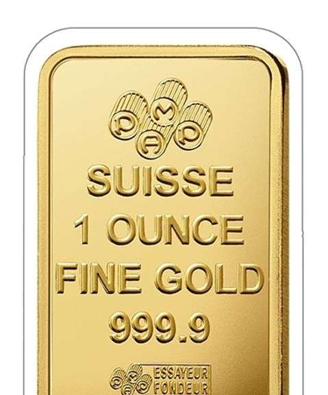PAMP Suisse 1 ounce .9999 pure gold bar