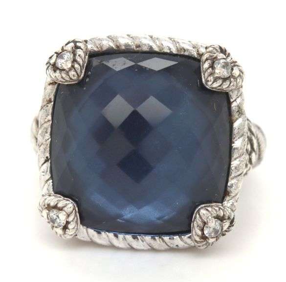 Judith Ripka Sapphire cocktail ring
