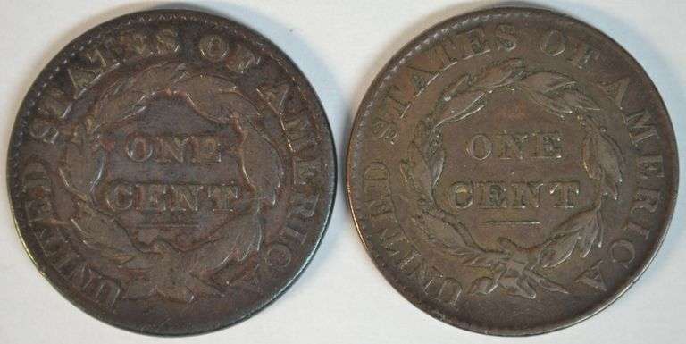 Scarcer 1827 & sharp 1828 Coronet Large Cents