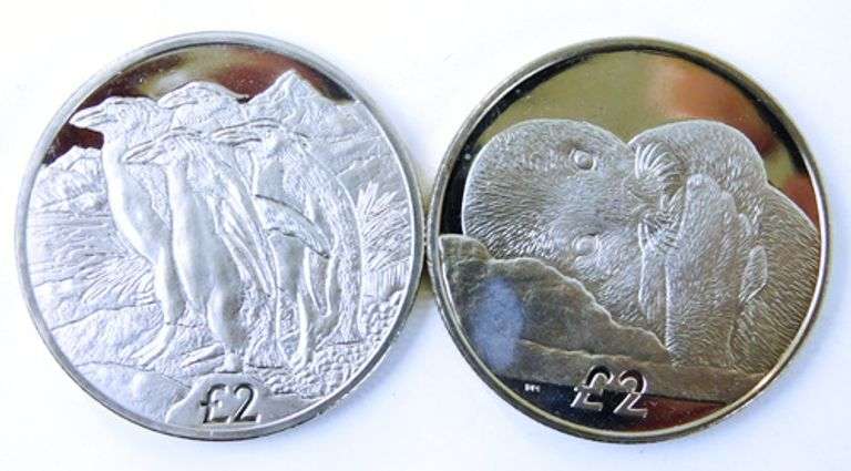2 South Georgia & South Sandwich Islands Coins