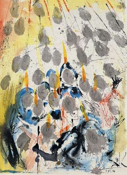 Highly Collectible and Rare Salvador Dali Original Lithograph from the 'Biblia Sacra' Suite