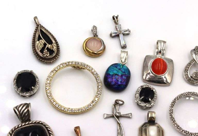 Vintage 925 sterling silver group lot of charms pendants