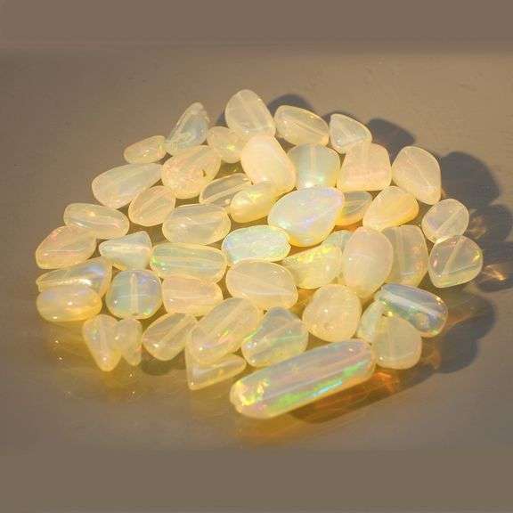 Strong play of color! Freeform! HUGE! 34.15ct untreated opal set!
