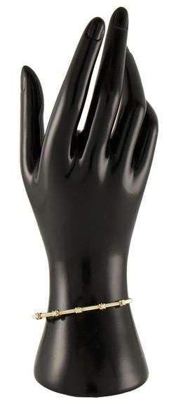 Sonia Bitton 0.25ctw Diamond Five Stone Station Flex Cuff Bracelet in 14K