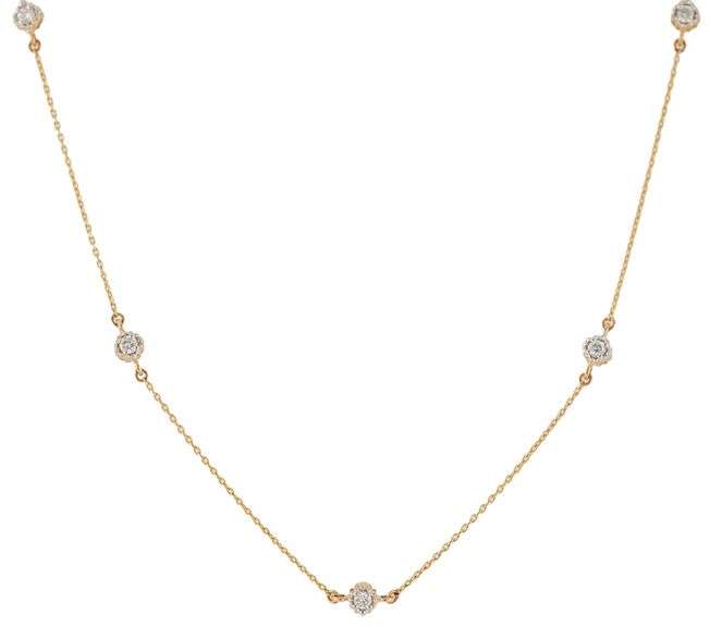Sonia Bitton 0.60ctw Diamond by the Yard Station Necklace in 14K