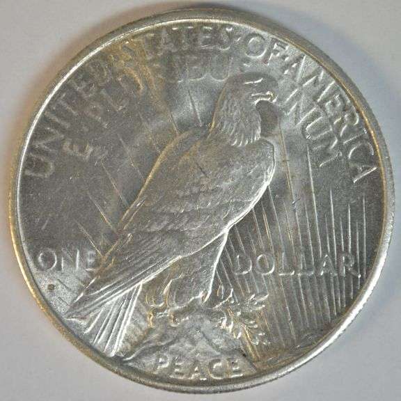 Choice BU 1935-S Peace Silver Dollar. Full strike