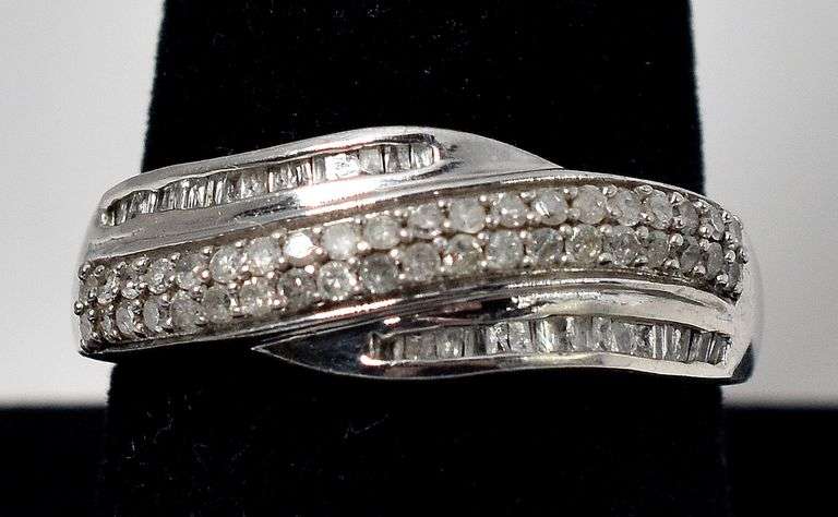 Diamond Band Ring in Sterling Silver