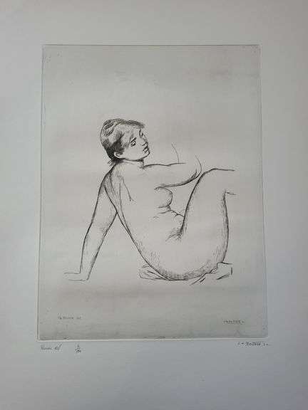 Investment! Very collectable remarkable limited edition Pierre-Auguste Renoir signed in the stone.