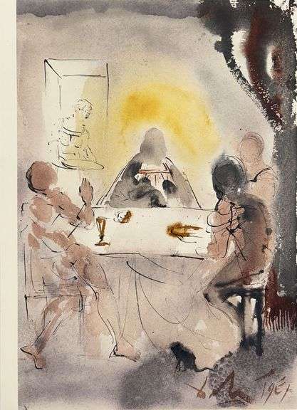 Highly Collectible and Rare Salvador Dali Original Lithograph from the 'Biblia Sacra' Suite