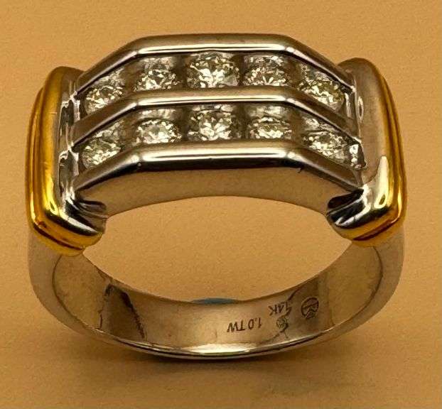 14K Two-Tone Wedding Band of 1.50ct