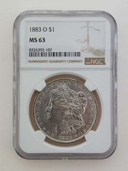 1883-O Morgan Silver Dollar, NGC MS63