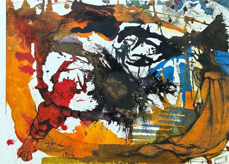 Highly Collectible and Rare Salvador Dali Original Lithograph from the 'Biblia Sacra' Suite