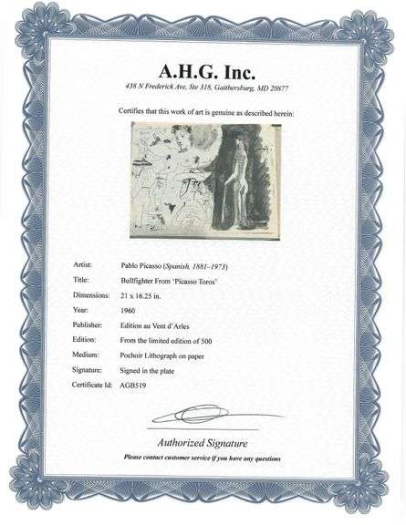 Pablo Picasso Toro "Bullfighter" Lithograph from 1960 Portfolio