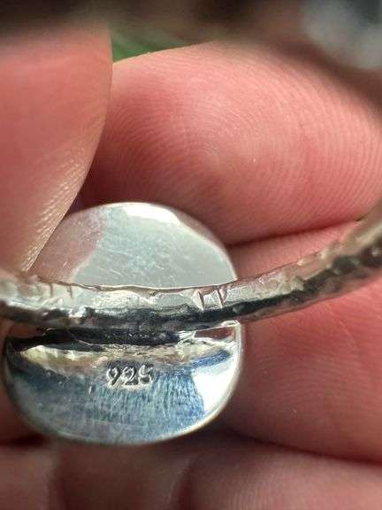 Sterling Silver 925 One of a Kind Dichroic Glass Ring Size 7