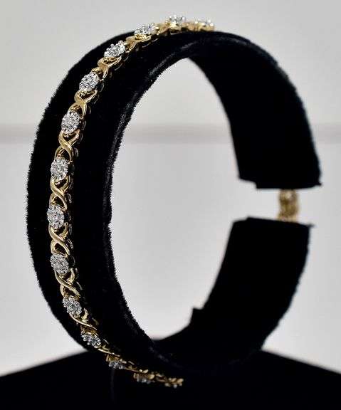 1/4CTTW Lab Diamond Bracelet in Vermeil Sterling Silver