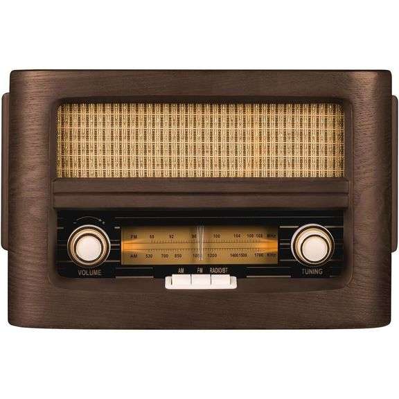 Handcrafted Ashwood Cabinet Radio with Wireless Charging & Bluetooth