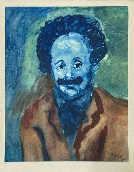 Original Lithograph from Picasso Les Bleus de Barcelona Picasso 1963 Portfolio