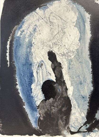 Highly Collectible and Rare Salvador Dali Original Lithograph from the 'Biblia Sacra' Suite