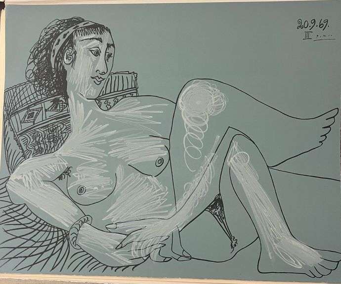 Picasso Au Baiser d'Avignon Lithograph from 1972 Portfolio
