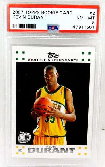 Kevin Durant 2007 Rookie Basketball Card, 8 NM-MT
