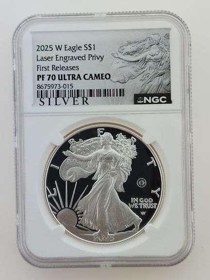 2025 W Silver Eagle / Laser Engraved Privy, NGC PF70 Ultra Cameo