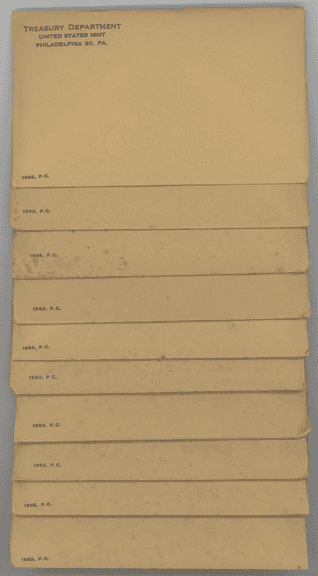 Ten (10) UNOPENED 1963 Silver Proof Sets