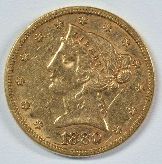 1880 US $5 Liberty Gold Piece