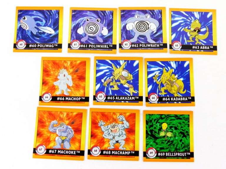 1999 Lot of 10 Pokémon Evolution Stickers