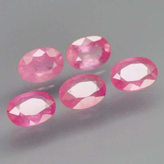 Real! Collectors 4.61ct 5 piece pink Sapphire set!