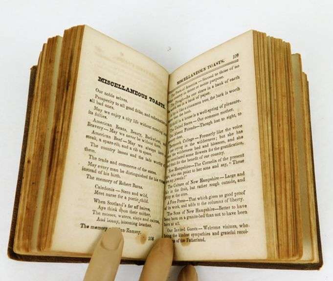 Rare 1851 Toast Book for All Occasions