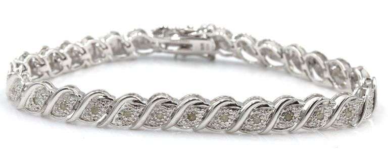 925 Sterling silver cubic zirconia tennis bracelet