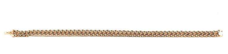 David Yurman 0.71ctw Pave Cognac Diamond Curb Chain Bracelet in 18K