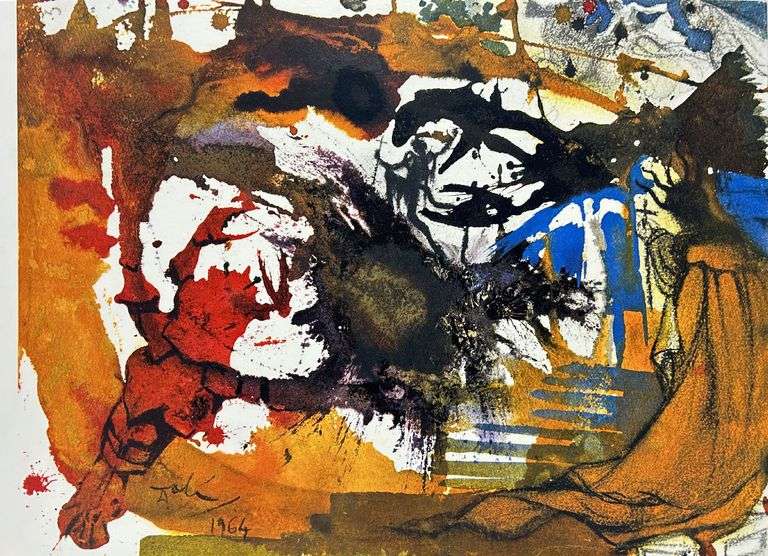 Highly Collectible and Rare Salvador Dali Original Lithograph from the 'Biblia Sacra' Suite