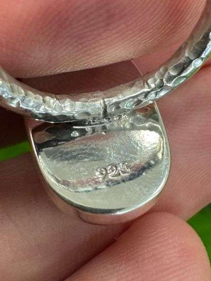 Sterling Silver 925 One of a Kind Dichroic Glass Ring Size 7