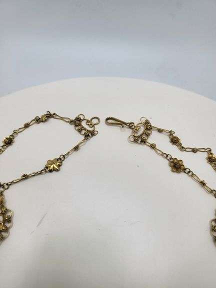 Russian Antique Very Ornate Vintage 18KT Yellow Gold Necklace