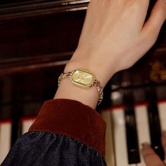 Petite Ladies Bracelet Watch with Rhinestones