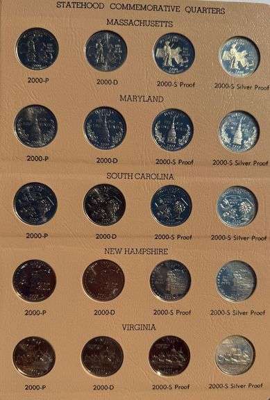 1999-2002 Statehood  Quarters Including Proofs