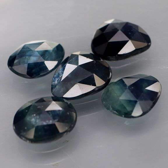 Heated only! 11.77 carats of rose cut blue Sapphires!