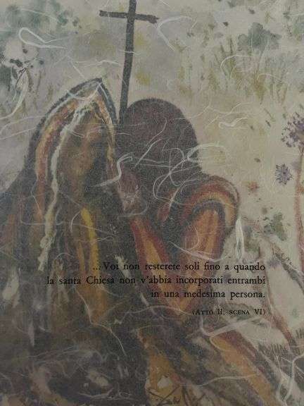 Original plate Signed Salvador Dalí Lithograph from the Romeo & Juliet Rizzoli Edition, Milan 1975