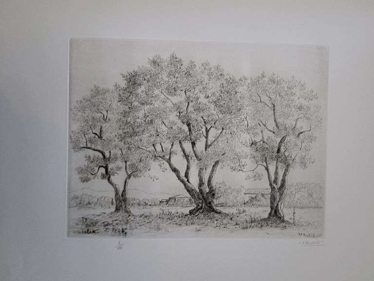 Very rare Remarkabe eoriginal etching hand signed by S.A. Boisecq