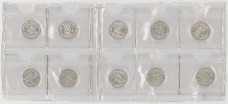 Lot of 10 assorted Choice BU Mercury Dimes 1939 to 1942
