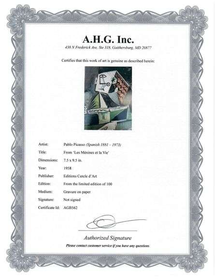 A remarkable Deluxe Edition of Les Ménines et la Vie by Pablo Picasso, published in Paris by Cercle 