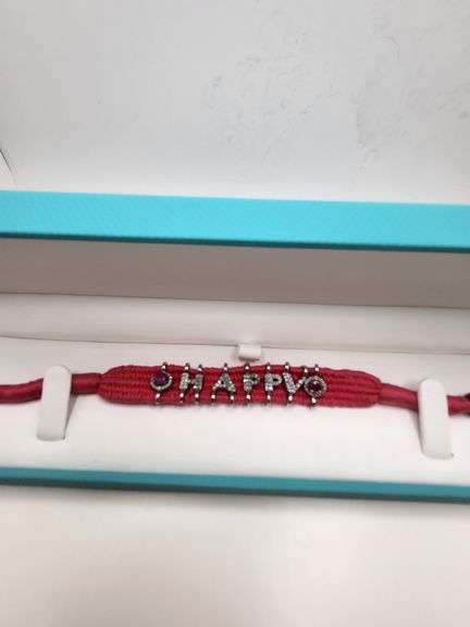 New! Happy! Diamond and ruby weaved on fabric