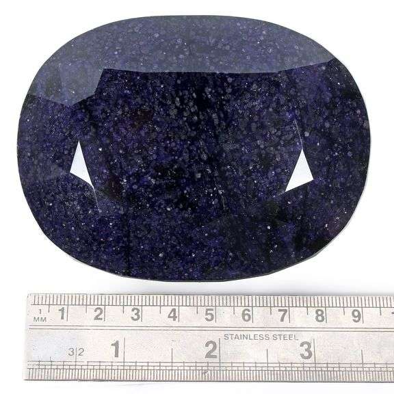 Huge Certified Majestic 3300 Ct Museum Size Midnight Blue Sapphire Solitaire