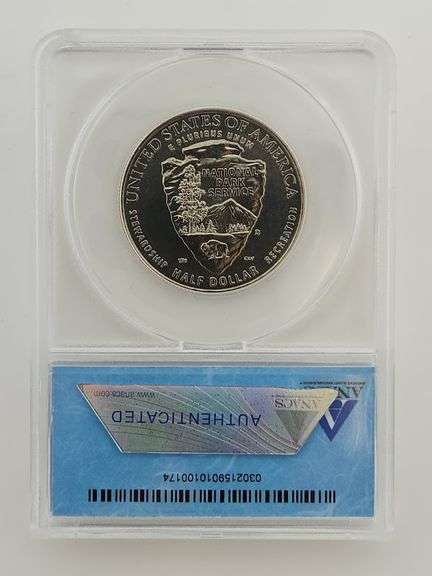 2016-D 100th Anniversary National Park Service, ANACS MS70