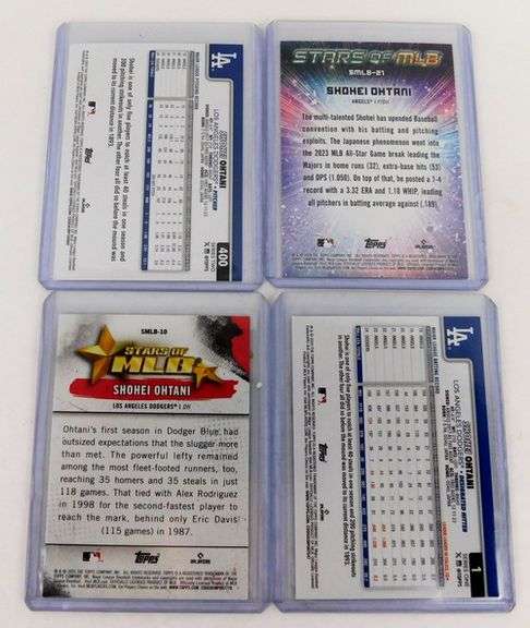 4 Shohei Ohtani Topps Baseball Cards