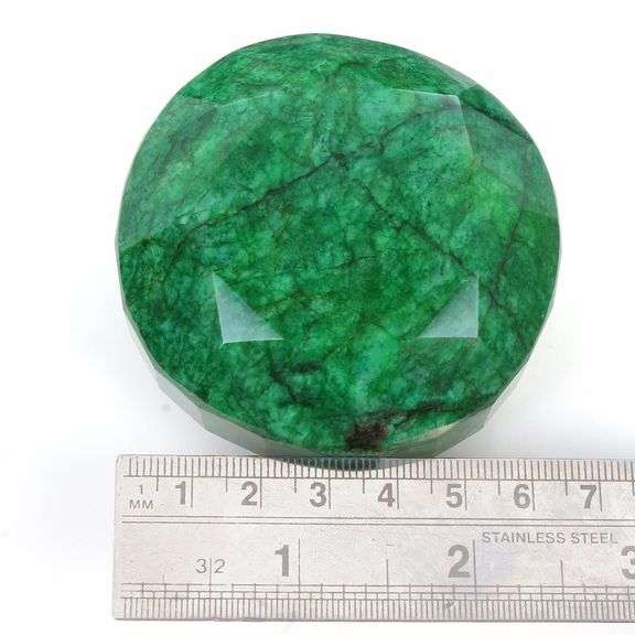 Certified Huge 1490 Ct Museum Size Natural Dark Green Emerald Solitaire