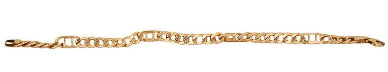 6.0MM Polished Fancy Curb Link Bracelet in 14K