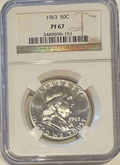 1963 Proof 67 NGC Franklin Half.